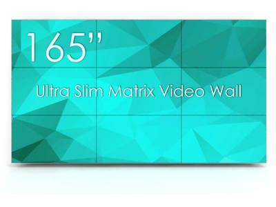 3x3 cu fixare pe perete si 9 Display-uri SWEDX UMX-55K8-01, bezel 3,5mm