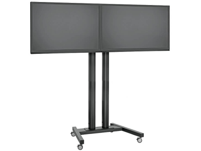 Stand TV mobil Vogels pentru podea SidebySide (Negru sau Gri)