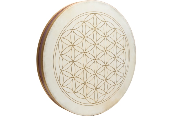 Sonic Energy 22'' Flower of Life Wave Drum, goat heads