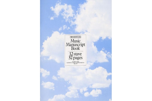 Woodstock Music Manuscript Paper: 12 Stave