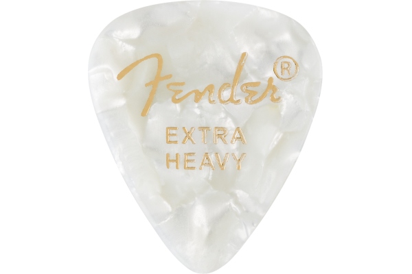 Fender 351 Shape Premium Picks Extra Heavy White Moto 12 Count