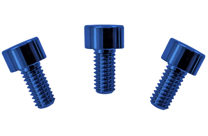 Şuruburi montare Floyd Rose Floyd Rose  FRNCSBLP - Color Stainless Steel Nut Clamping Screws (3 pcs), Blue