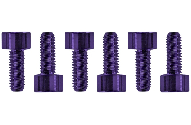 Şuruburi montare saddles Floyd Rose  FROSMSPLP - Color Stainless Steel Saddle Mounting Screws (6 pcs), Purple