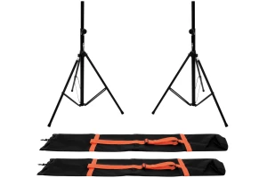 Omnitronic Set 2x BS-2 EU Loudspeaker Stand + 2x Carrying bag