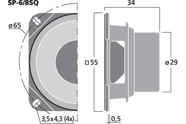Monacor SP-6/8SQ — 2